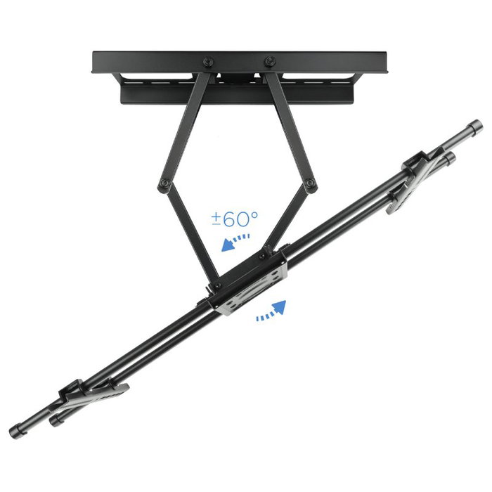 TooQ Soporte de Pared para TV LP3790TN-B, Giratorio e Inclinable, para Pantallas de 43 a 90 Pulgadas y hasta 75 kg, Nivelable, Compatible con VESA y Curvas, Negro